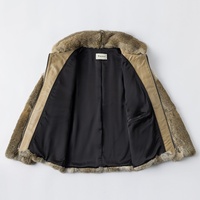 Veste en fourrure de lapin véritable pour hommes Manteau d'hiver de luxe chaud Vêtements d'extérieur pour hommes