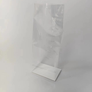 Sacs en polypropylène BOPP à fond carré et à soufflet transparents personnalisés, ouverture supérieure, emballage plastique pour biscuits, pain fait maison - Product Image 1