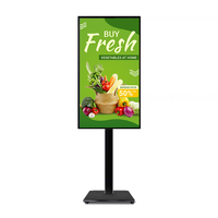 21.5 32 43 pouces support d'écran publicitaire signalisation numérique écran tactile écran d'affichage de Menu publicitaire pour magasin de Restaurants