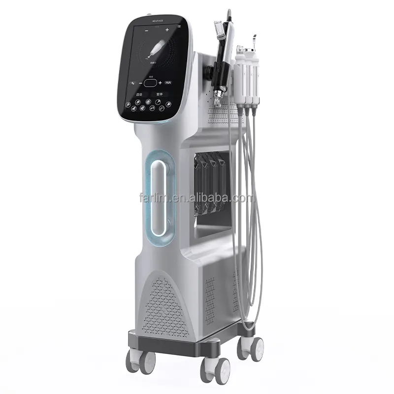 2024 actualización múltiple burbuja de oxígeno facial 9 en 1 EMS nano mesoterapia limpieza facial reafirmante DE LA PIEL máquina de belleza hidratante