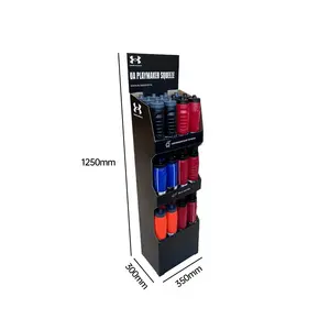 Supermercado personalizado inovador ondulado Pop papelão Display Rack Floor Standing Cup Papelão Display Stands