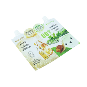 Pochette à double bec de forme spéciale pour cosmétiques Sachet de papier d'aluminium pochette à bec de <span class=keywords><strong>gel</strong></span> d'<span class=keywords><strong>aloe</strong></span> <span class=keywords><strong>vera</strong></span> sac d'emballage de maquillage de crème pour le visage - Product Image 1