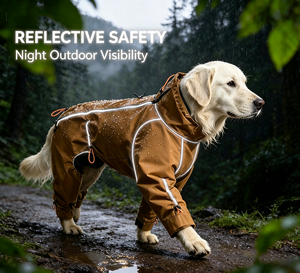 Chaqueta Impermeable y Cortavientos para Perro, con Reflectores y Cordón Ajustable, para Senderismo y Actividades al Aire Libre en Invierno, para Perros Medianos y Grandes - Product Image 3