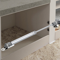 Ressort à gaz pour armoire à lit souple à compression hydraulique en fer, force et course personnalisées, distance d'assemblage