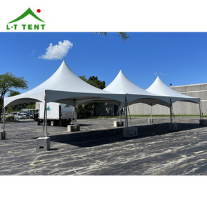 Tente de réception extérieure de grande taille en aluminium blanc avec cadre en alliage d'aluminium imperméable pour mariage et événements, 20'x20', tente à pic haut - Product Image 5