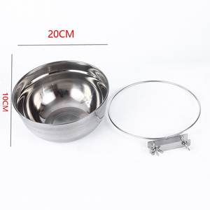 Accessoires pour animaux de compagnie perroquet oiseau nourriture suspendus bols <span class=keywords><strong>cage</strong></span> eau bol mangeoires en acier inoxydable chat chien bol - Product Image 6