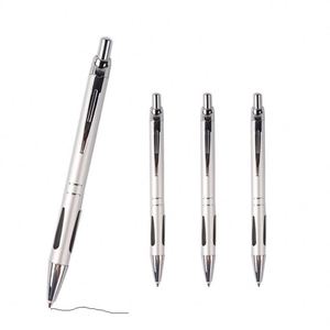 Custom Laser Logo Button Press Metal Ballpoint <b>Pen</b> Wholesale Bulk Aluminum Office Supplies 1.0 mm Writing Width for Gifts - Product Image 1