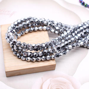 4 6 8mm Gold Naturstein Hämatit Perlen Runde facettierte Spacer Lose Perlen für Schmuck herstellung DIY Armband Handarbeiten - Product Image 3