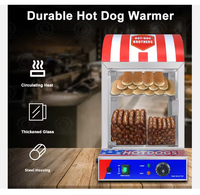 Nouvelle machine à vapeur pour hot-dogs en acier inoxydable, usage commercial, avec contrôle de la température, chauffe-saucisses, 220V