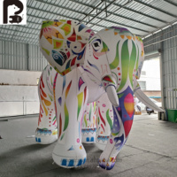 Éléphant gonflable géant personnalisé, éléphant gonflable coloré pour spectacle sur scène
