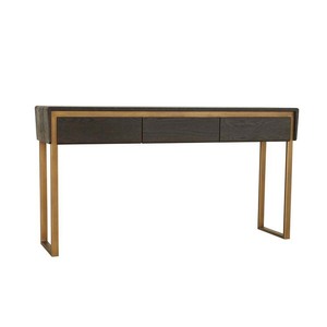 Mme WOODS <span class=keywords><strong>table</strong></span> murale en bois de chêne massif de <span class=keywords><strong>haute</strong></span> qualité en métal doré - Product Image 1