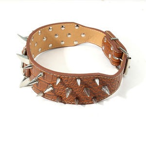 Großes Hunde niet halsband Krokodil muster Wolf Fang Stud Haustier halsband für großen Haustier hund - Product Image 6