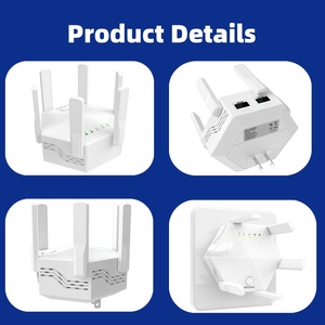 Extenseur de portée WiFi 300 Mbps, amplificateur de signal sans fil, répéteur avec bouton WPS, design Plug and Play pour une couverture complète de la maison - Product Image 4