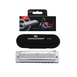 CONJURER 10 Trous Blues <span class=keywords><strong>Harpe</strong></span> Harmonica Diatonique Professionnel Orgue à Bouche Avec Bonne Méthode de Prononciation - Product Image 3