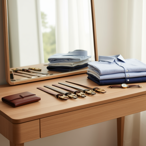 Cinturón de Cuero Genuino de Doble Cara con Hebilla Doble C de 2.3 cm, Cinturón de Moda para Hombre y Mujer - Product Image 3