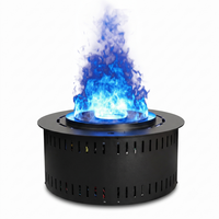 Cheminée électrique 3D LED à flamme multicolore de luxe de 50 cm, intégrée, pour usage hôtelier, avec effet de vapeur d'eau, économie d'énergie, décoration intérieure