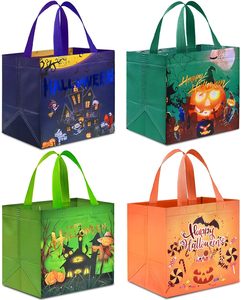 Bolsas de Regalo para Niños con Diseño de Trick-or-Treat para Fiestas de Halloween, Reutilizables, de Tela No Tejida, con Asa, Personalizables con Impresión Serigrafiada - Product Image 1