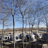 Cabine sphérique préfabriquée modulaire en graphite EPS du Japon, pour maison, villa, complexe hôtelier, hôtel, igloo