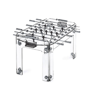 Mesa <span class=keywords><strong>de</strong></span> Futbolín Profesional Comercial para Adultos, <span class=keywords><strong>de</strong></span> Vidrio y Acero Inoxidable, Grande, <span class=keywords><strong>de</strong></span> Lujo, para Interiores, Personalizable, Negra - Product Image 2