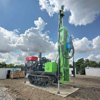 Foreuse de puits d'eau DTH montée sur remorque, machine de forage d'eau sur chenilles diesel pour l'irrigation agricole