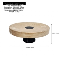 Plateau en marbre pour la décoration de la maison, idéal pour hôtel, club, salon, table basse, plateau à fruits, plateau décoratif moderne en marbre naturel