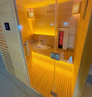 Penjualan terlaris persediaan pabrik dalam ruangan Sauna kering tradisional ruang Sauna untuk 3-4 orang penggunaan