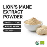 Extrait de Crinière de Lion Polysaccharides 10% Biologique USDA Hericium Erinaceus Corps Fruité Mémoire Cérébrale Vrac OEM