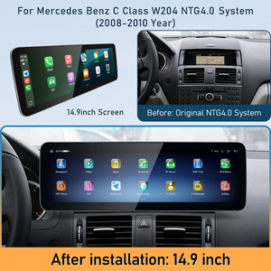 Autoradio GPS avec écran tactile grand format 14,9 pouces 2K HD 2560x720P pour Mercedes Benz Classe C W204 NTG4.0 - Product Image 3