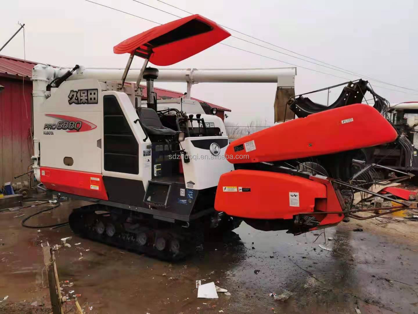 source 廉价农场二手久保田水稻小麦收割机价格小麦收割机 on m.