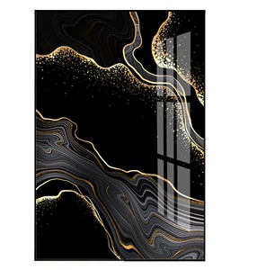 Dipinto Murale <span class=keywords><strong>per</strong></span> Soggiorno, Pittura Moderna in Cristallo e Porcellana, Opera d'Arte Astratta <span class=keywords><strong>per</strong></span> Hotel, Stampa Acrilica - Product Image 4