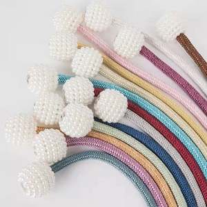 2pcs Nordic Rope Pearl <b>Tiebacks</b> Magnet Cheap <b>Curtain</b> Magnetic <b>Tieback</b> - Product Image 2