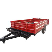 Remorque à benne basculante pour tracteur agricole à essieu simple et double remorque à benne basculante de 3 à 10 tonnes avec grue