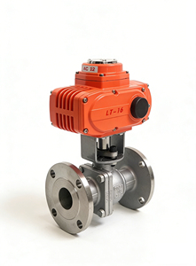 Válvula de bola flotante con brida 304 DN25-DN80 a prueba de explosiones e impermeable de acero fundido Q941F-16 AC220V/AC380V para control de gas y petróleo Q941F-16 Elect - Product Image 2