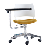 Chaise de formation avec tapis d'écriture et roues, de couleur arc-en-ciel, chaise réglable en plastique, pour salle de réunion, pour les clients