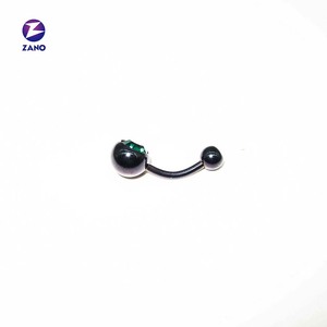 Anello per <span class=keywords><strong>Ombelico</strong></span> in Acciaio Inossidabile per Bambini con Doppio Cristallo, <span class=keywords><strong>Piercing</strong></span> all'<span class=keywords><strong>Ombelico</strong></span>, Calibro 14, Placcato <span class=keywords><strong>Oro</strong></span> 18K, Regalo di Nozze - Product Image 5