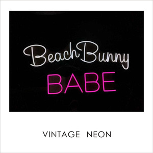 Beach Bunny Neón metal acero inoxidable personalizado acrílico LED borde iluminado letra letrero LED 3D letrero de neón letra - Product Image 1