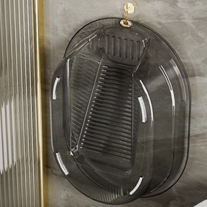 Cesto de Ropa Ovalado Transparente de Plástico Ecológico con Patas Antideslizantes, Diseño Integrado, Lavabo Grueso y Liso de 48CM para Mujer 9750 Washtu - Product Image 6