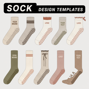 <b>Custom</b> Logo <b>Grip</b> <b>Socks</b> Women Cotton Crew <b>Socks</b> Wholesale Yoga Pilates Athletic Sports <b>Socks</b> OEM - Product Image 2