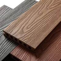 Planches de terrasse en composite bois-plastique (WPC) gaufrées 3D, couleurs personnalisées, antidérapantes, pour extérieur