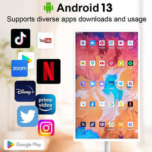 21.5 Inch Smart <b>TV</b> Touch Screen FHD 4+64GB Android 13 Portable on Wheels <b>With</b> 8MP Camera LED <b>Backlight</b> Built-in Speaker Touch Sc - Product Image 3