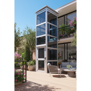 <span class=keywords><strong>Ascensor</strong></span> Residencial para Exteriores, Elevador para Viviendas de 2 Pisos, Elevador Doméstico de Vidrio de 3 Niveles para Hoteles y Villas - Product Image 1