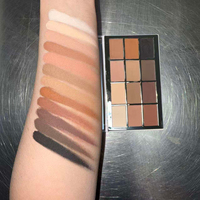Palette de fards à paupières mats nude 12 couleurs, vente chaude, marque privée, maquillage naturel, longue tenue, waterproof, végan, vente en gros