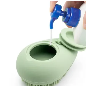 Automatic <b>Liquid</b> Adding Food Grade <b>Silicone</b> All Natural Body Bath Shower Brush Modern Exfoliating Easy Foaming Massage - Product Image 4