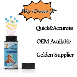 Bandelettes de test professionnelles <span class=keywords><strong>pour</strong></span> <span class=keywords><strong>piscine</strong></span> et spa W-7 <span class=keywords><strong>pour</strong></span> la détermination du chlore total, du chlore résiduel et de l'alcalinité totale – Test de la qualité de l'<span class=keywords><strong>eau</strong></span> - Product Image 6
