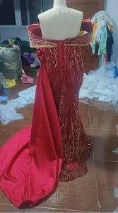 2025 vestido <span class=keywords><strong>de</strong></span> novia <span class=keywords><strong>de</strong></span> sirena africano multicolor personalizado con cuentas <span class=keywords><strong>de</strong></span> encaje Aso Ebi vestido <span class=keywords><strong>de</strong></span> <span class=keywords><strong>fiesta</strong></span> fuera del hombro vestido <span class=keywords><strong>de</strong></span> noche Formal - Product Image 6