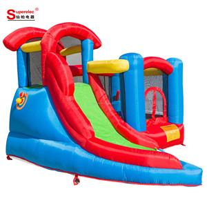 Casa traviesa con tobogán para niños de interior/exterior para uso doméstico o centro comercial, <span class=keywords><strong>castillo</strong></span> hinchable de PVC para jugar al <span class=keywords><strong>Doctor</strong></span> Dolphin - Product Image 1