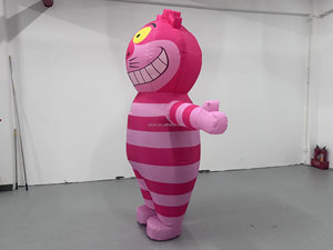 Mascotte Gonfiabile per Parate, il Gatto del Cheshire, a Tema <span class=keywords><strong>Alice</strong></span> <span class=keywords><strong>nel</strong></span> <span class=keywords><strong>Paese</strong></span> <span class=keywords><strong>delle</strong></span> <span class=keywords><strong>Meraviglie</strong></span> per Parchi Divertimento, Pubblicità Personalizzata Gonfiabile per Eventi - Product Image 3