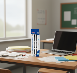 ปากกามาร์กเกอร์แบบสองหัวเพลนีย์หมึกถาวรสีดำ 0.5 มม. สำหรับเขียนซีดีอุปกรณ์สำนักงานโรงเรียน - Product Image 2