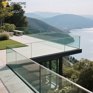 <span class=keywords><strong>Balustrade</strong></span> contemporaine en alliage d'aluminium et verre pour escalier, terrasse et balcon, avec un design élégant et conforme aux normes <span class=keywords><strong>de</strong></span> sécurité - Product Image 3