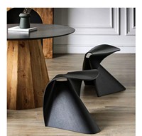 Tabouret créatif en chêne massif blanc, banc design moderne et minimaliste, forme irrégulière pour salon, salle de thé, salle d'exposition, salle à manger